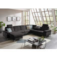 WOHNLANDSCHAFT in Chenille Graubraun  - Graubraun/Alufarben, Design, Textil/Metall (170/333/265cm) - Dieter Knoll