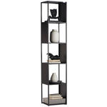 REGAL Schwarz  - Schwarz, Trend, Kunststoff/Metall (37/188/30cm) - Carryhome