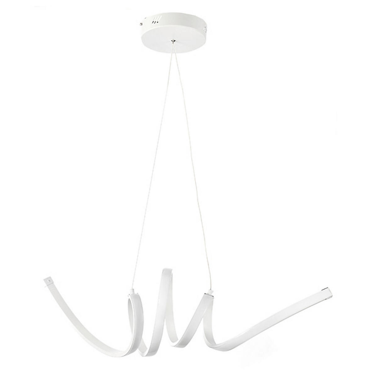 ZÁVESNÉ LED SVIETIDLO, 80/25/145 cm  - biela, Design, kov (80/25/145cm)