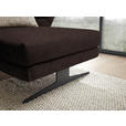 ECKSOFA  in Flachgewebe Braun  279-327/176-217 cm  - Schwarz/Braun, Design, Textil/Metall (279-327/176-217cm) - Dieter Knoll