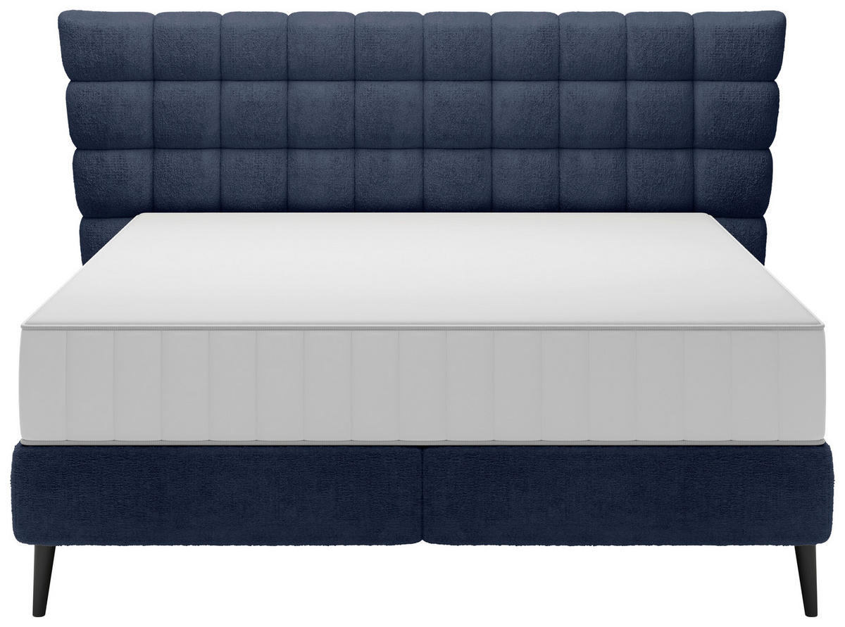 BOXSPRINGBETT 180/200 cm  in Dunkelblau  - Schwarz/Dunkelblau, Design, Holz/Holzwerkstoff (180/200cm) - Esposa