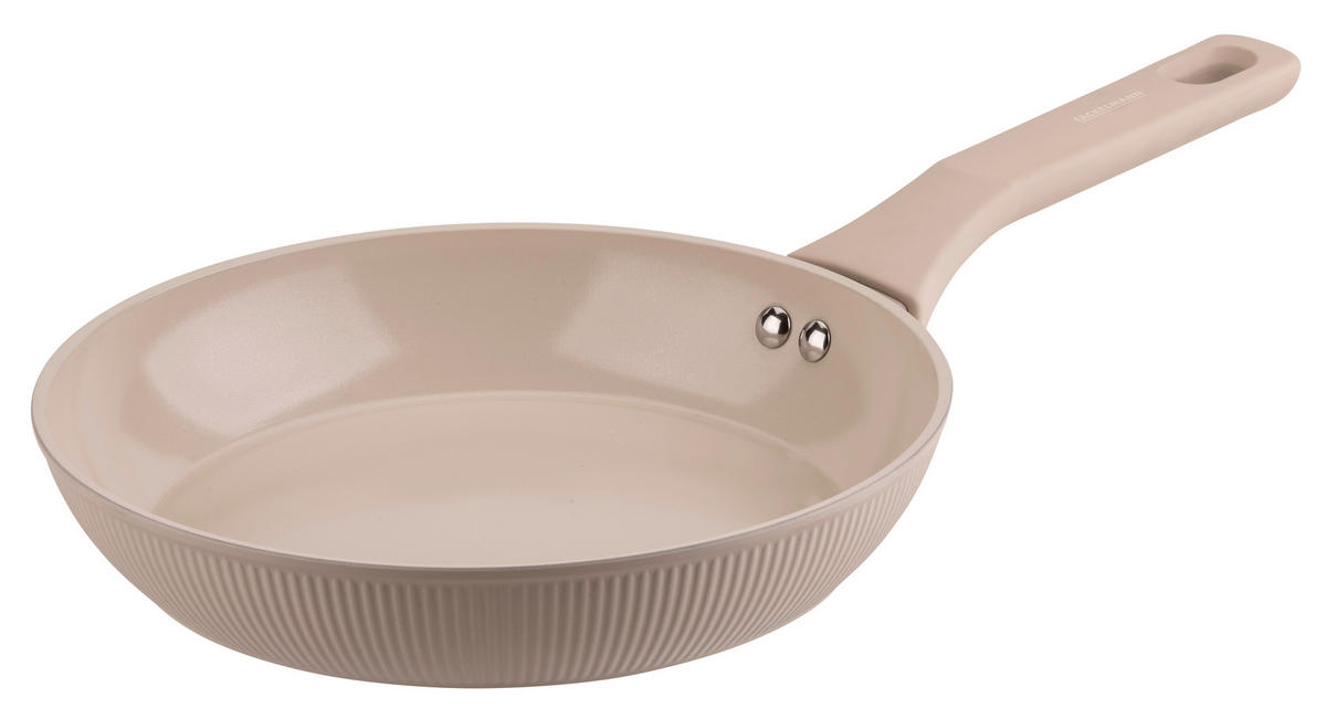 BRATPFANNE Pamela Reif Serie SHELL Keramikbeschichtung 24 cm  - Beigebraun, Basics, Metall (24cm) - Fackelmann