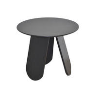 BEISTELLTISCH 50/50/42 cm Schwarz rund  - Schwarz, Design, Holzwerkstoff (50/50/42cm) - MID.YOU