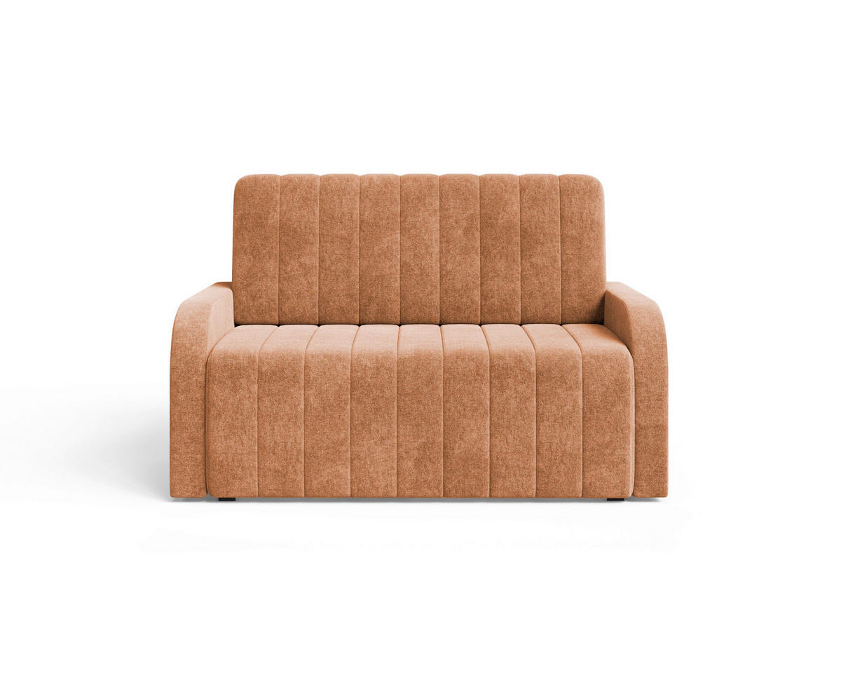 SCHLAFSOFA ALASKA 120 in Rostfarben  - Rostfarben/Schwarz, Design, Kunststoff/Textil (141/90/104cm) - MID.YOU
