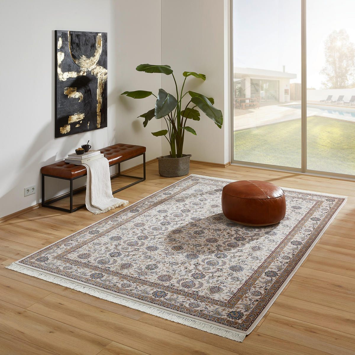 WEBTEPPICH 80/150 cm Creme  - Creme, LIFESTYLE, Textil (80/150cm) - Novel