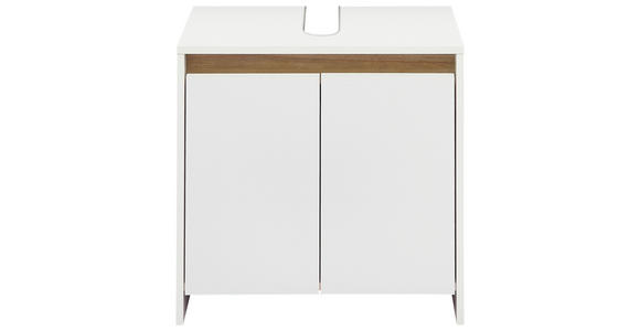 WASCHBECKENUNTERSCHRANK 61,8/59,3/32,2 cm - Eichefarben/Weiß, KONVENTIONELL, Holzwerkstoff (61,8/59,3/32,2cm) - Xora