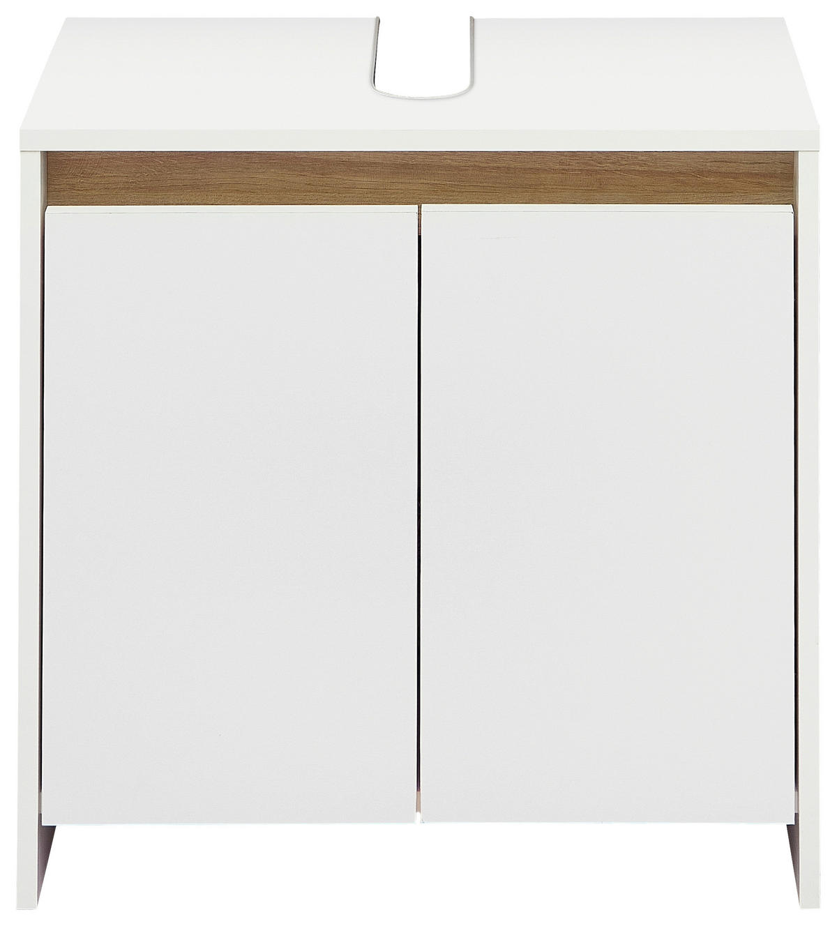 WASCHBECKENUNTERSCHRANK 61,8/59,3/32,2 cm  - Eichefarben/Weiß, KONVENTIONELL, Holzwerkstoff (61,8/59,3/32,2cm) - Xora