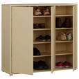 SCHUHSCHRANK  in 109,2/99,1/34,9 cm  - Hellgelb/Grau, MODERN, Holzwerkstoff/Kunststoff (109,2/99,1/34,9cm) - Carryhome