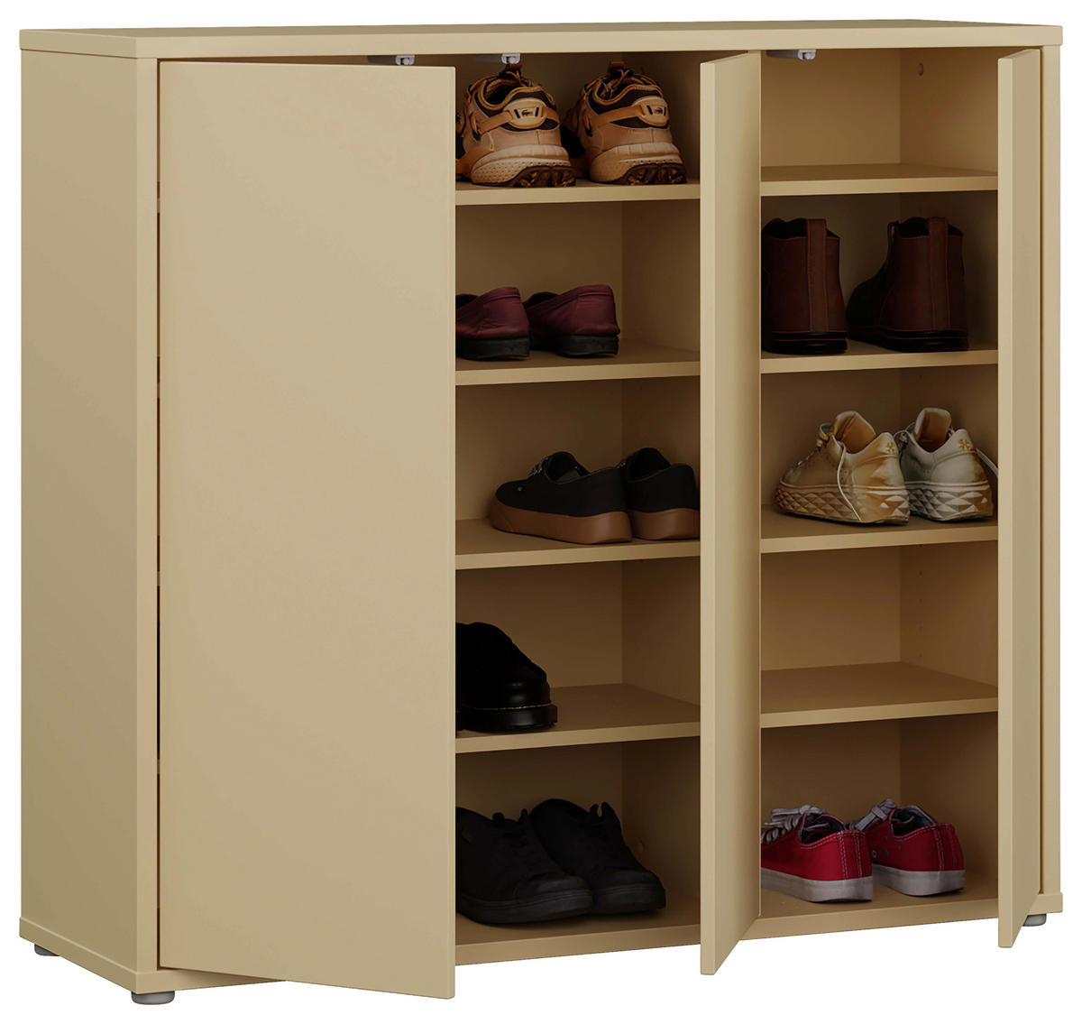 SCHUHSCHRANK  in 109,2/99,1/34,9 cm  - Hellgelb/Grau, MODERN, Holzwerkstoff/Kunststoff (109,2/99,1/34,9cm) - Carryhome