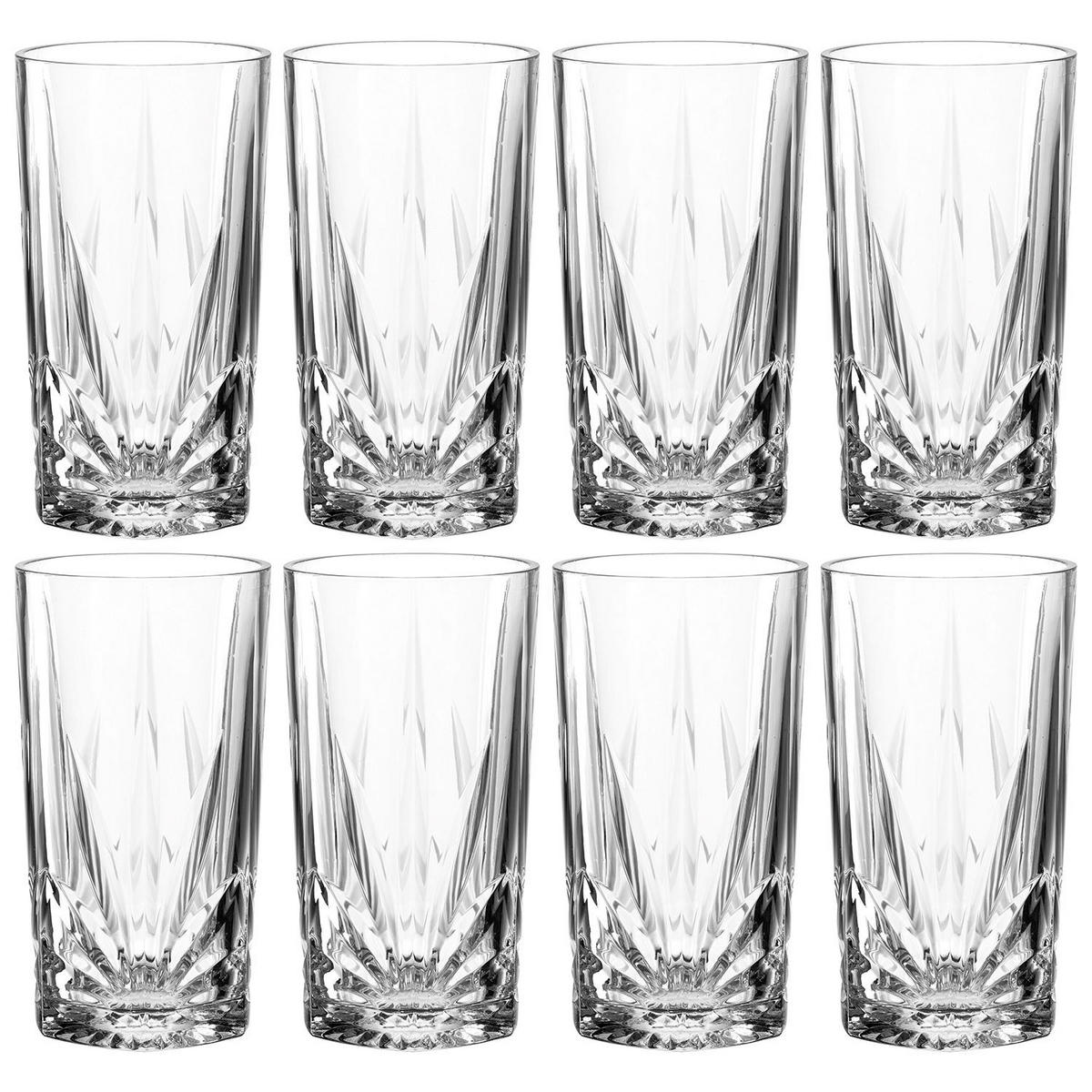 GLÄSERSET Il Mondo 8-teilig  - Klar, Design, Glas (18,4/16,9/9,3cm) - Leonardo