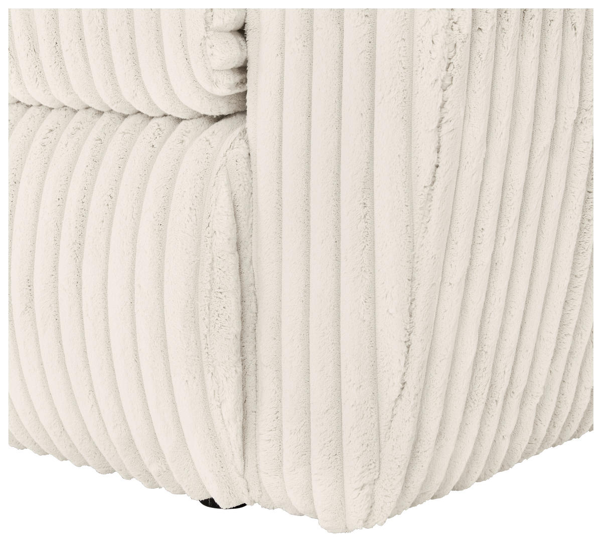 SCHLAFSOFA in Cord, Plüsch Weiss  - Weiss/Schwarz, Modern, Kunststoff/Textil (240/90/120cm) - Carryhome