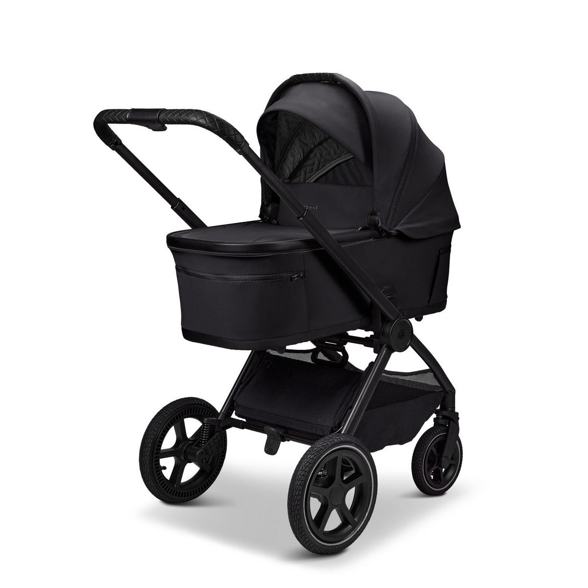 KINDERWAGENSET  GIO FOLD SET AIR  onyx  - Schwarz, Basics, Textil/Metall (120/58/92cm) - Moon Edition
