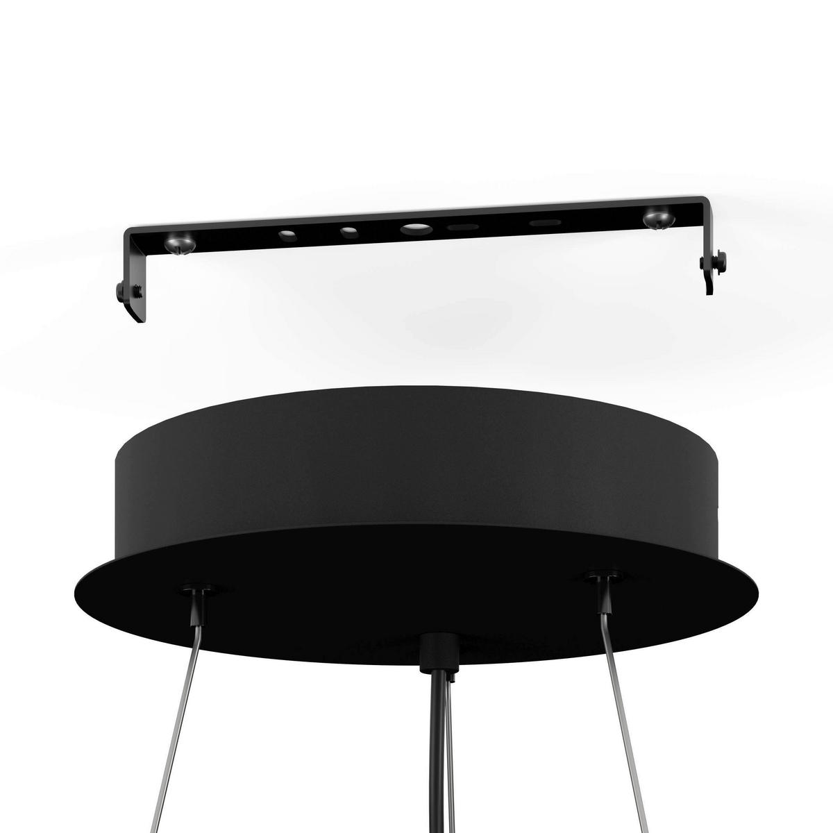 HÄNGELEUCHTE 45/150 cm  - Schwarz/Braun, Design, Glas/Metall (45/150cm) - Eglo
