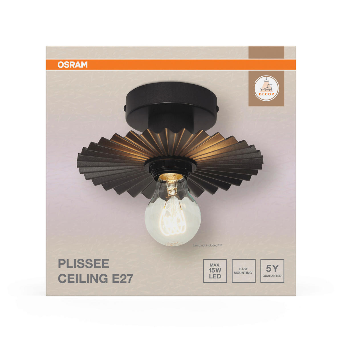 DECKENLEUCHTE 20/9 cm   - Dunkelgrau, Basics, Metall (20/9cm) - Osram