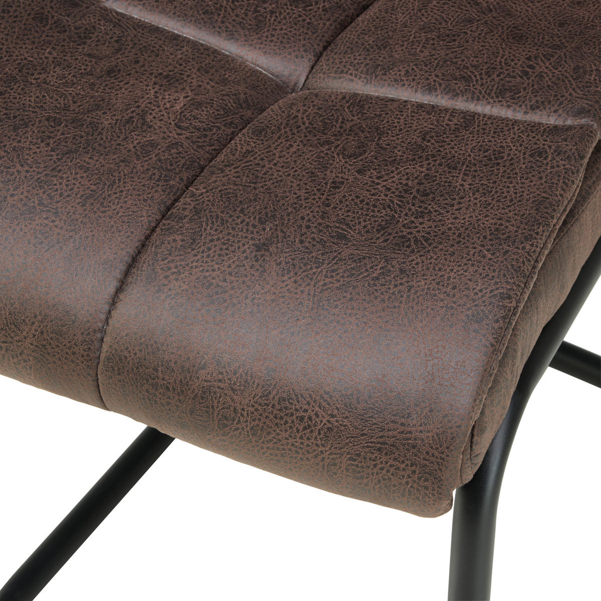 SCHWINGSTUHL  in Eisen Mikrofaser  - Schwarz/Braun, LIFESTYLE, Textil/Metall (38/97/45cm) - Livetastic