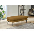ECKSOFA in Echtleder Currygelb  310/180 cm  - Currygelb/Schwarz, Design, Leder/Metall (310/180cm) - Dieter Knoll