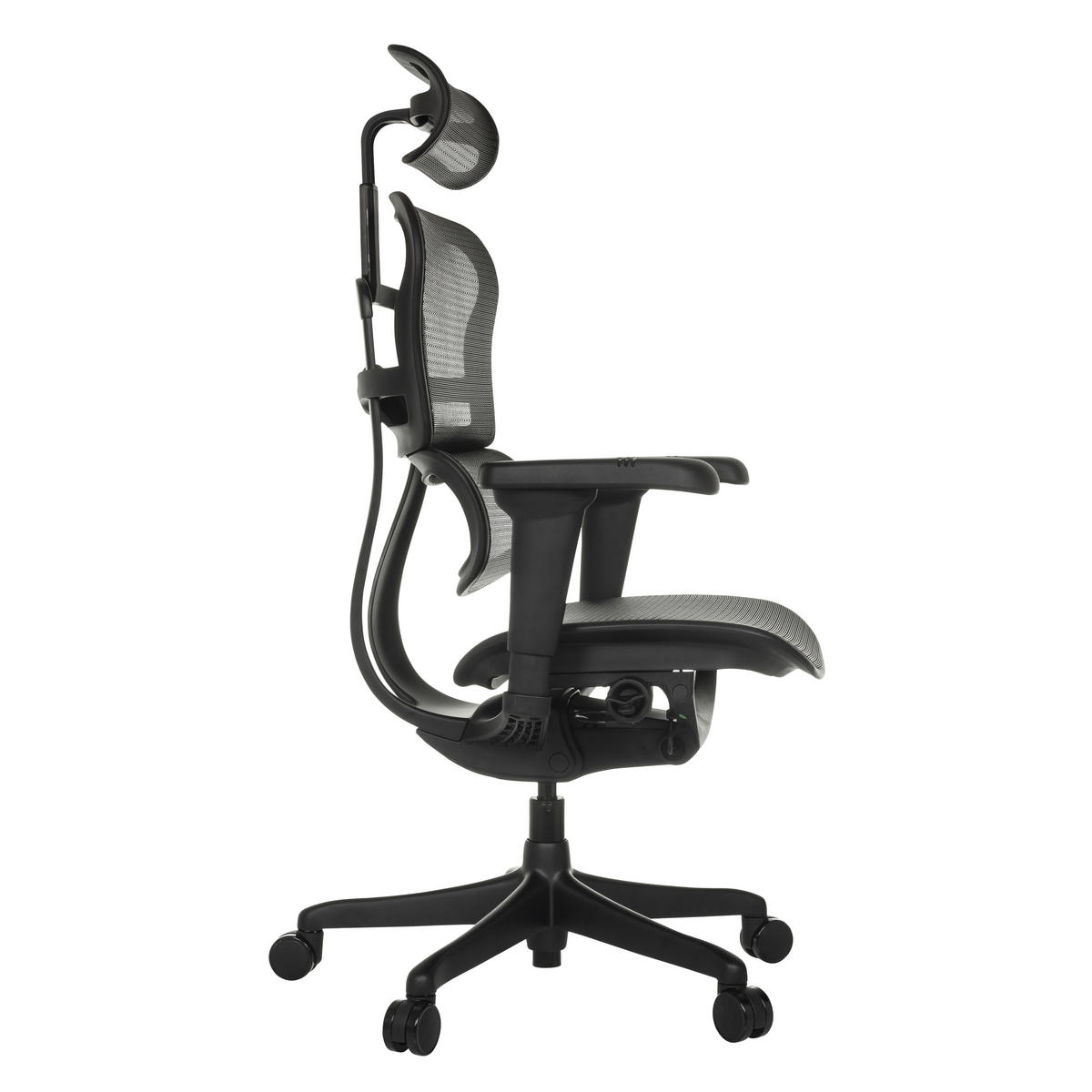 OTOČNÁ ŽIDLE, síť, černá - černá, Moderní, kov/textil (69/119 - 138/65cm) - MID.YOU
