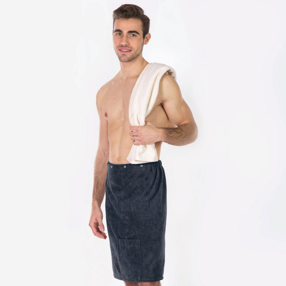 SAUNAKILT 60/120 cm Sauna  - Anthrazit, Basics, Textil (60/120cm) - Esposa