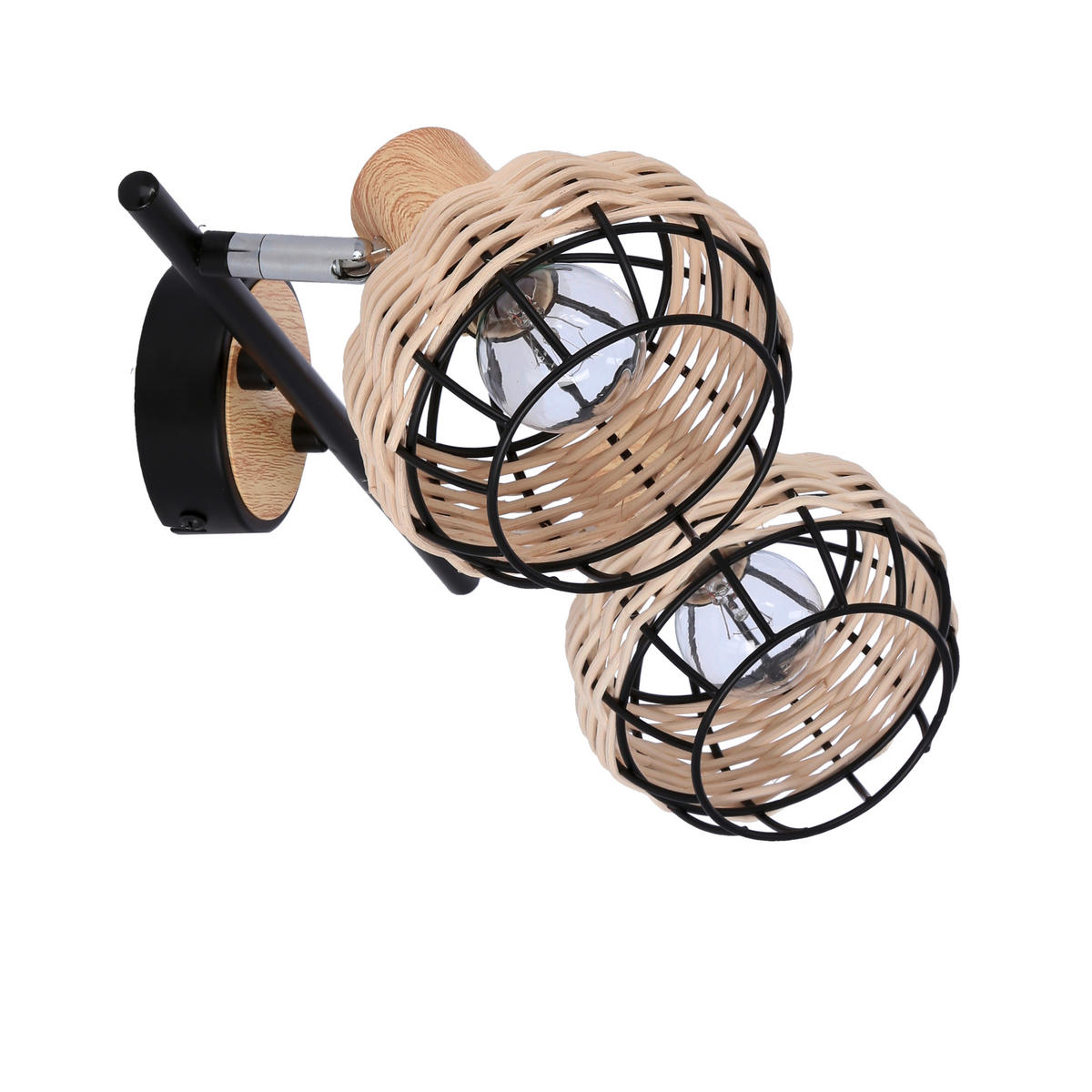 STRAHLER Tajga 44/12/18 cm   - Schwarz, Natur, Holz/Metall (44/12/18cm)