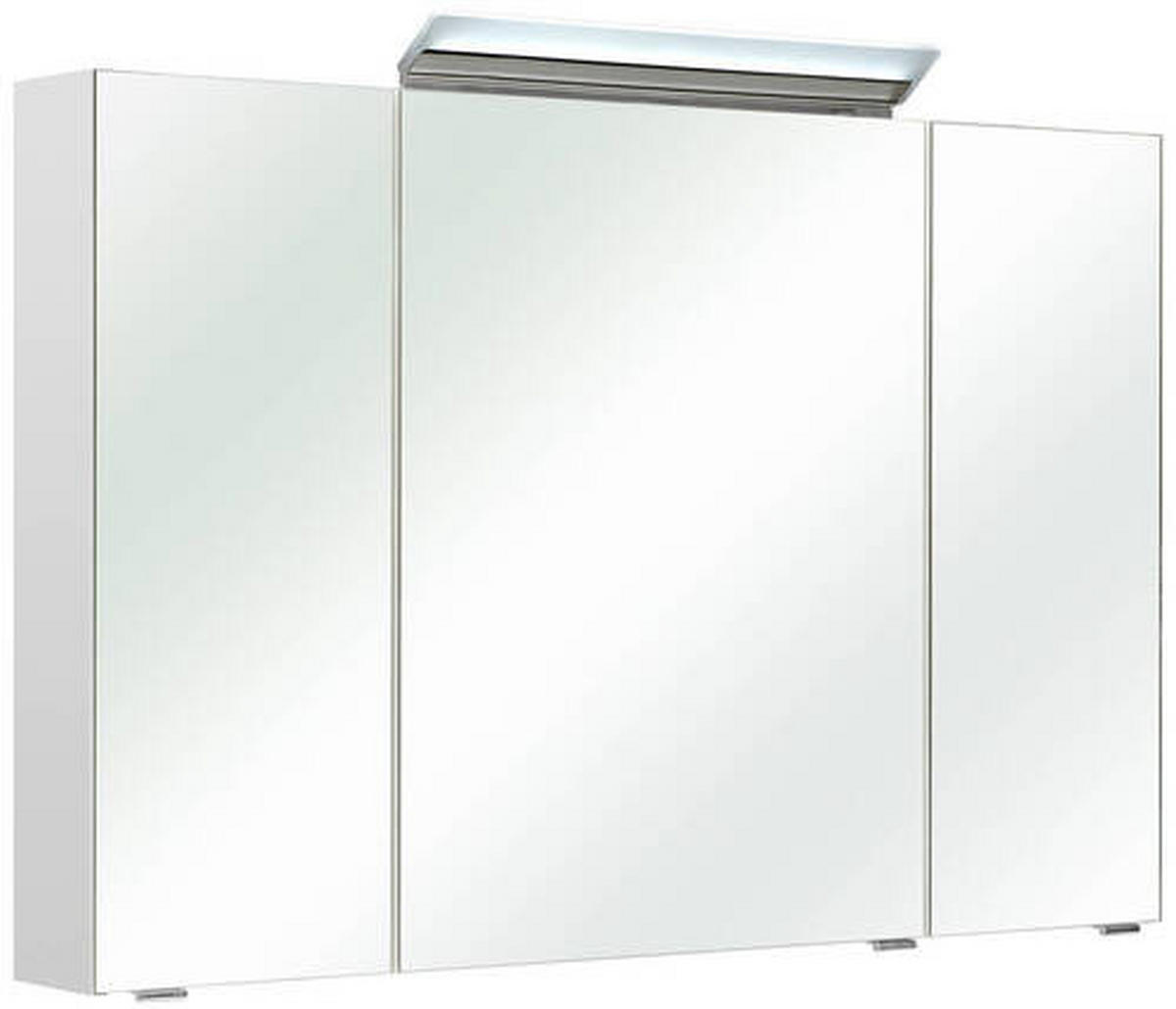 SPIEGELSCHRANK 105/70/16 cm  - Chromfarben/Weiß, Basics, Glas/Holzwerkstoff (105/70/16cm) - Xora