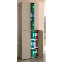 AKTENSCHRANK Grau  - Grau, Design, Holzwerkstoff (70/220/39cm) - MID.YOU
