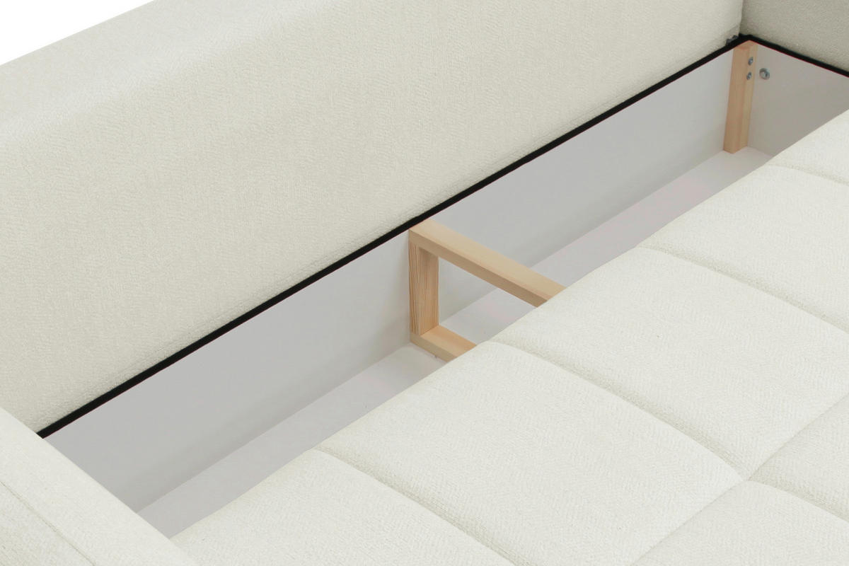 SCHLAFSOFA in Weiß  - Schwarz/Weiß, Design, Holz/Textil (245/90/117cm) - MID.YOU