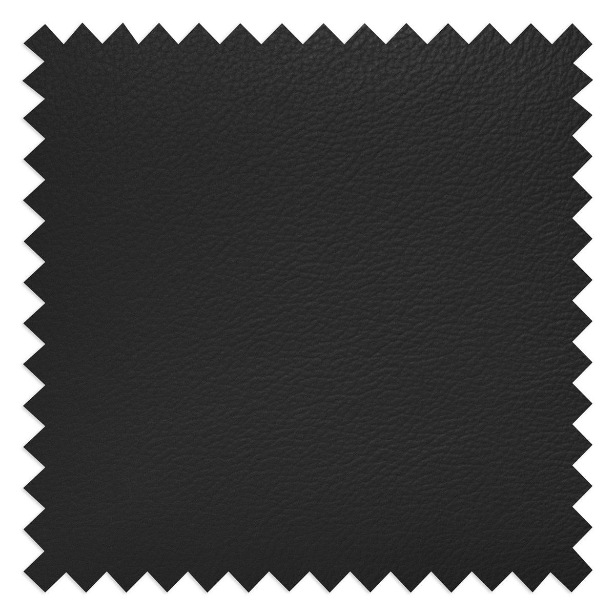 SCHLAFSOFA Schwarz Echtleder Lederlook  - Silberfarben/Schwarz, Design, Leder/Textil (206/95/101cm) - Livetastic