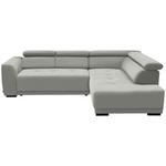 ECKSOFA in Chenille Alabasterfarben  284/205 cm  - Alabasterfarben/Schwarz, Design, Kunststoff/Textil (284/205cm) - Xora