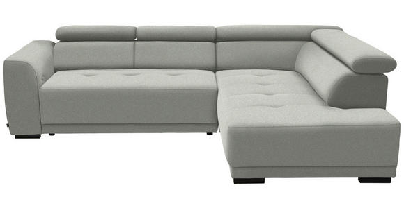 ECKSOFA in Chenille Alabasterfarben 284/205 cm - Alabasterfarben/Schwarz, Design, Kunststoff/Textil (284/205cm) - Xora
