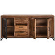 SIDEBOARD  175/80/40 cm 3 Schublade(n)  - Schwarz/Naturfarben, LIFESTYLE, Glas/Holz (175/80/40cm) - Landscape