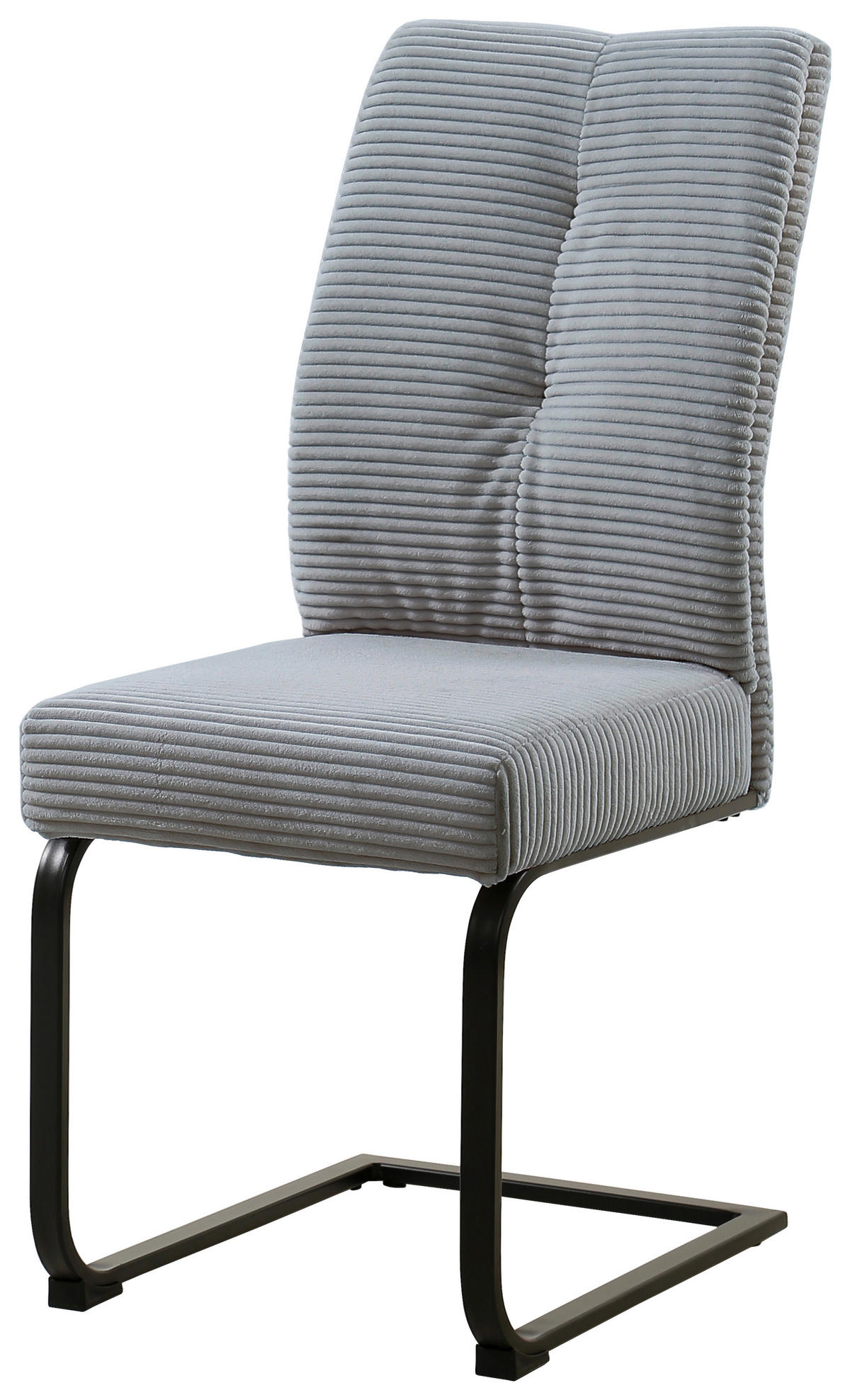 SCHWINGSTUHL  in Eisen Cord  - Schwarz/Grau, Design, Textil/Metall (44/99/62cm) - Carryhome