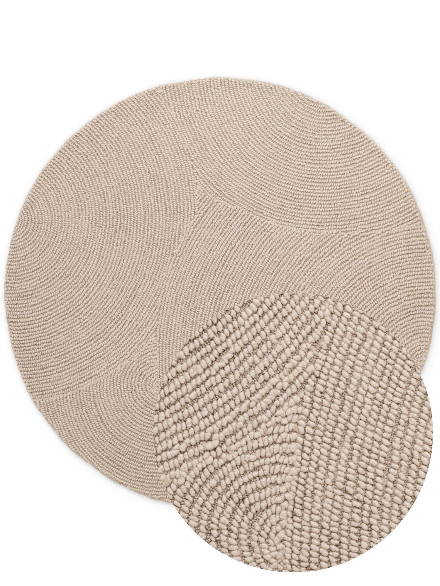 WOLLTEPPICH Wohnzimmer 200 cm Calmio Beige rund  - Beige, Basics, Textil (200cm) - Hanse Home