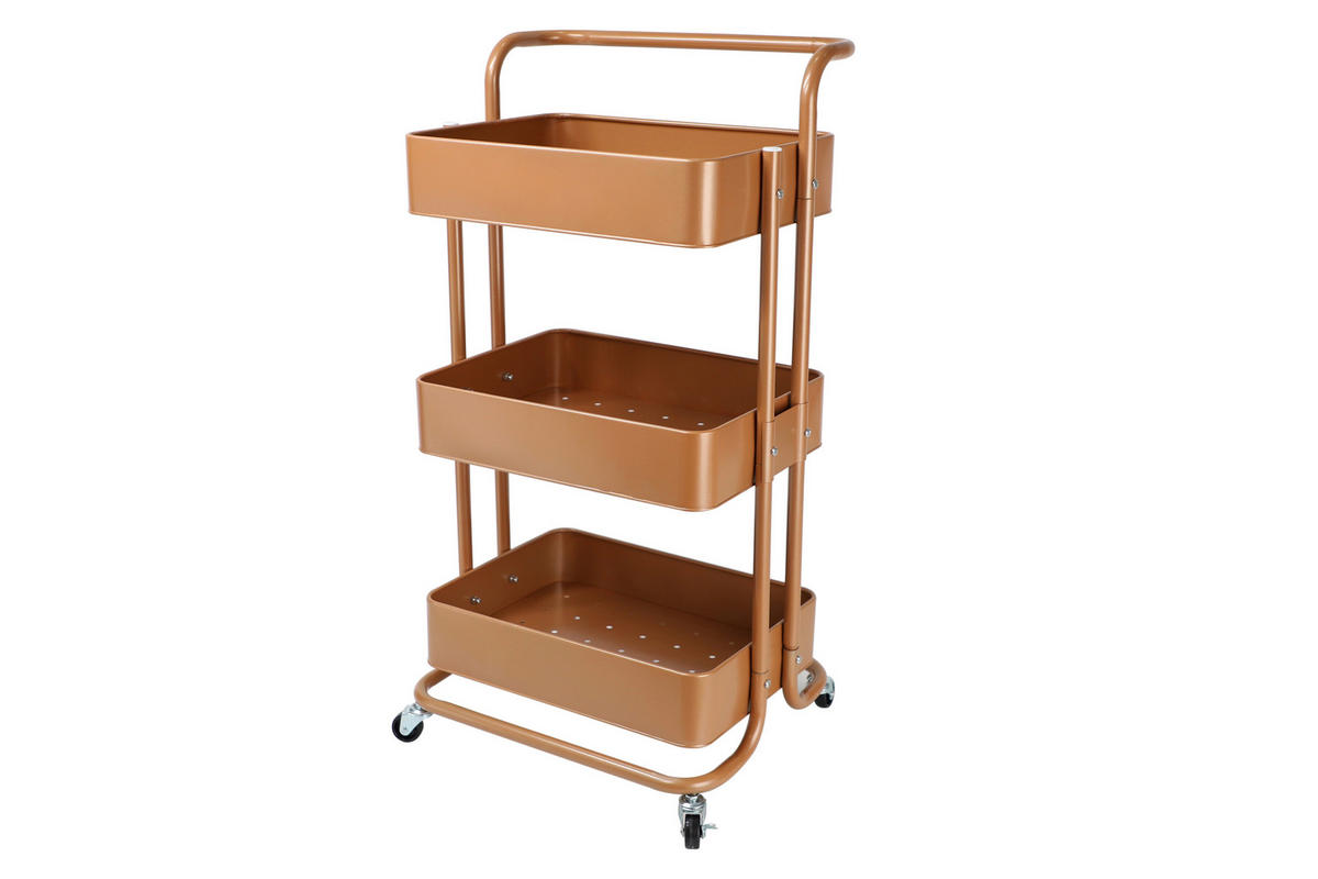 SERVIERWAGEN in Kupferfarben  - Kupferfarben, Basics, Metall (43/32/86cm) - Echtwerk