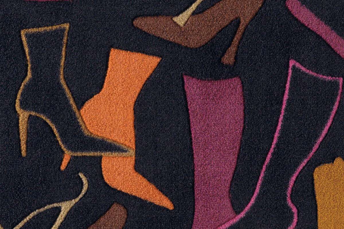 FUSSMATTE 64/168 cm  - Violett/Braun, Basics, Kunststoff/Textil (64/168cm) - Kayoom