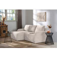 ECKSOFA  in Cord Naturfarben  - Schwarz/Naturfarben, KONVENTIONELL, Kunststoff/Textil (217/146cm) - Carryhome