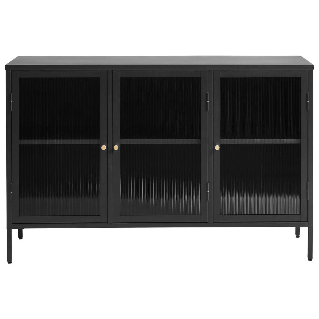 Thumbnail - Lomoco Sideboard, Schwarz, Gold, Metall, 1 Fächer, 132x85x40 cm, Beimöbel erhältlich, Wohnzimmer, Kommoden & Sideboards,...