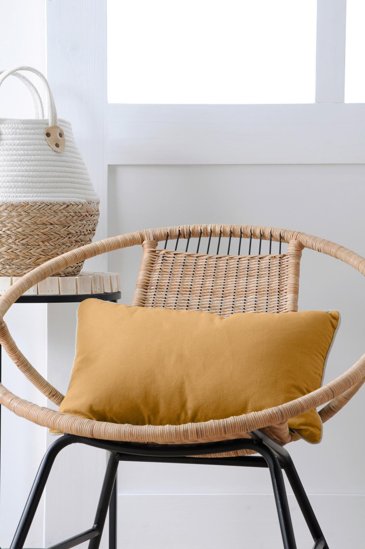 OKRASNA BLAZINA  MARIS   30/50 cm          - gorčično rumena, Konvencionalno, tekstil (30/50cm)