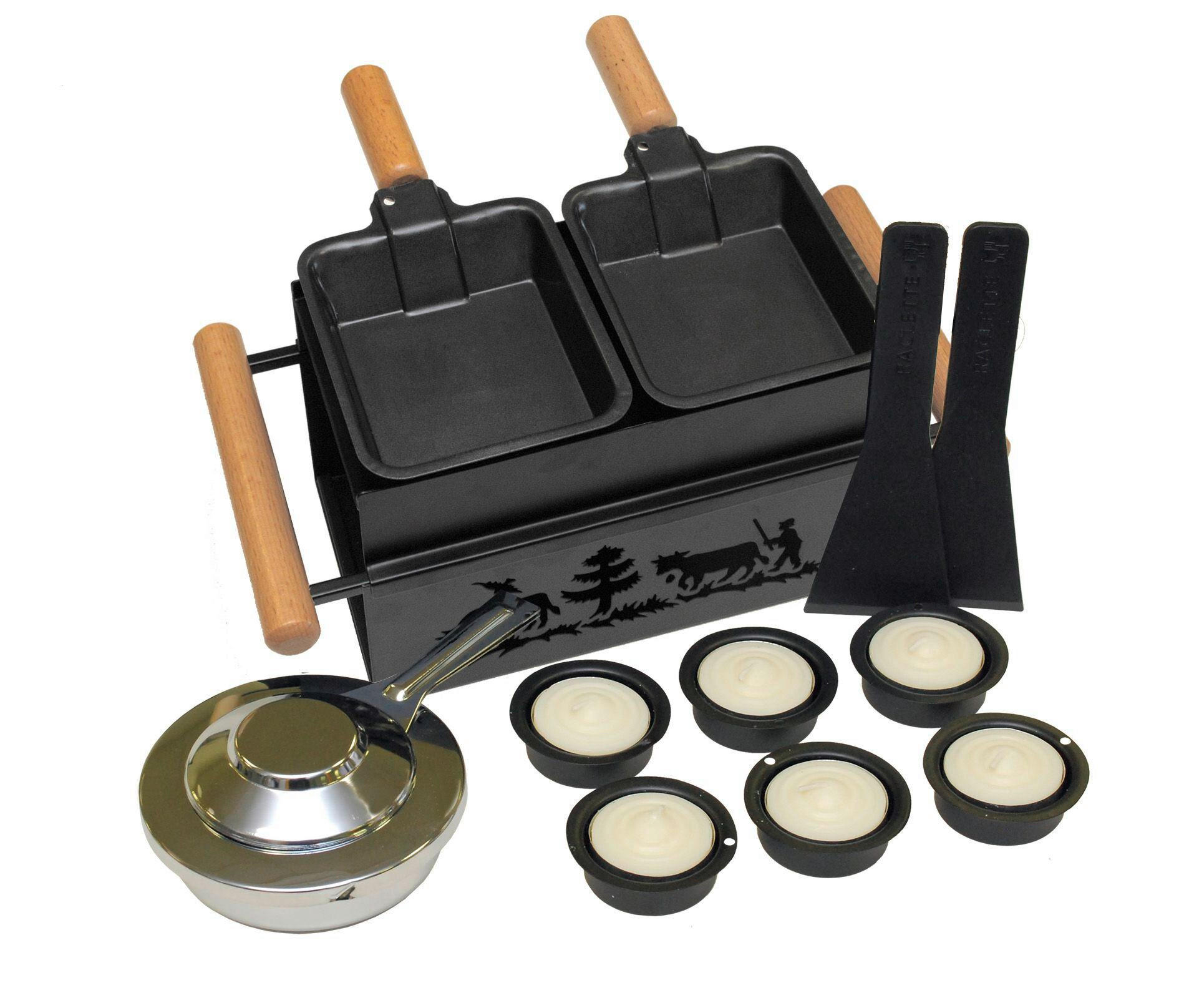 RACLETTE-GRILL Heidi Cheese Line: Tête à Tête  - Hellbraun/Schwarz, Basics, Holz/Metall (28.50/15/11cm) - Heidi Cheese Line