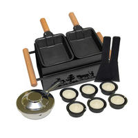 RACLETTE-GRILL Heidi Cheese Line: Tête à Tête  - Hellbraun/Schwarz, Basics, Holz/Metall (28.50/15/11cm) - Heidi Cheese Line
