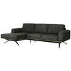 ECKSOFA in Struktur Waldgrün  - Waldgrün/Schwarz, Design, Textil/Metall (157/262cm) - Novel