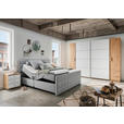 POLSTERBETT gepolstertes Kopfteil, Topper, motorische Verstellbarkeit Hellgrau 180/200 cm  - Hellgrau/Schwarz, Design, Holzwerkstoff/Kunststoff (180/200cm) - Esposa