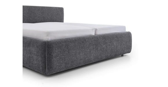 POLSTERBETT Bettkasten, Lattenroste Grau 180/200 cm  - Birkefarben/Buchefarben, Design, Holz/Textil (180/200cm) - Xora