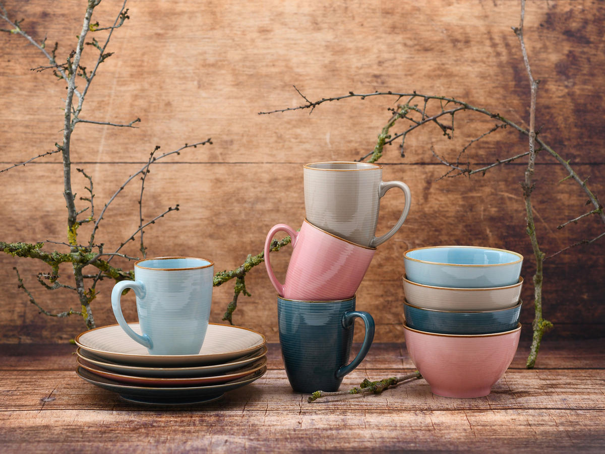 Frühstücksset 12-tlg. Multicolor 12-teilig  - Multicolor, Keramik - Creatable