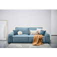 SCHLAFSOFA in Webstoff Petrol  - Petrol/Schwarz, KONVENTIONELL, Kunststoff/Textil (256/83/115cm) - Carryhome