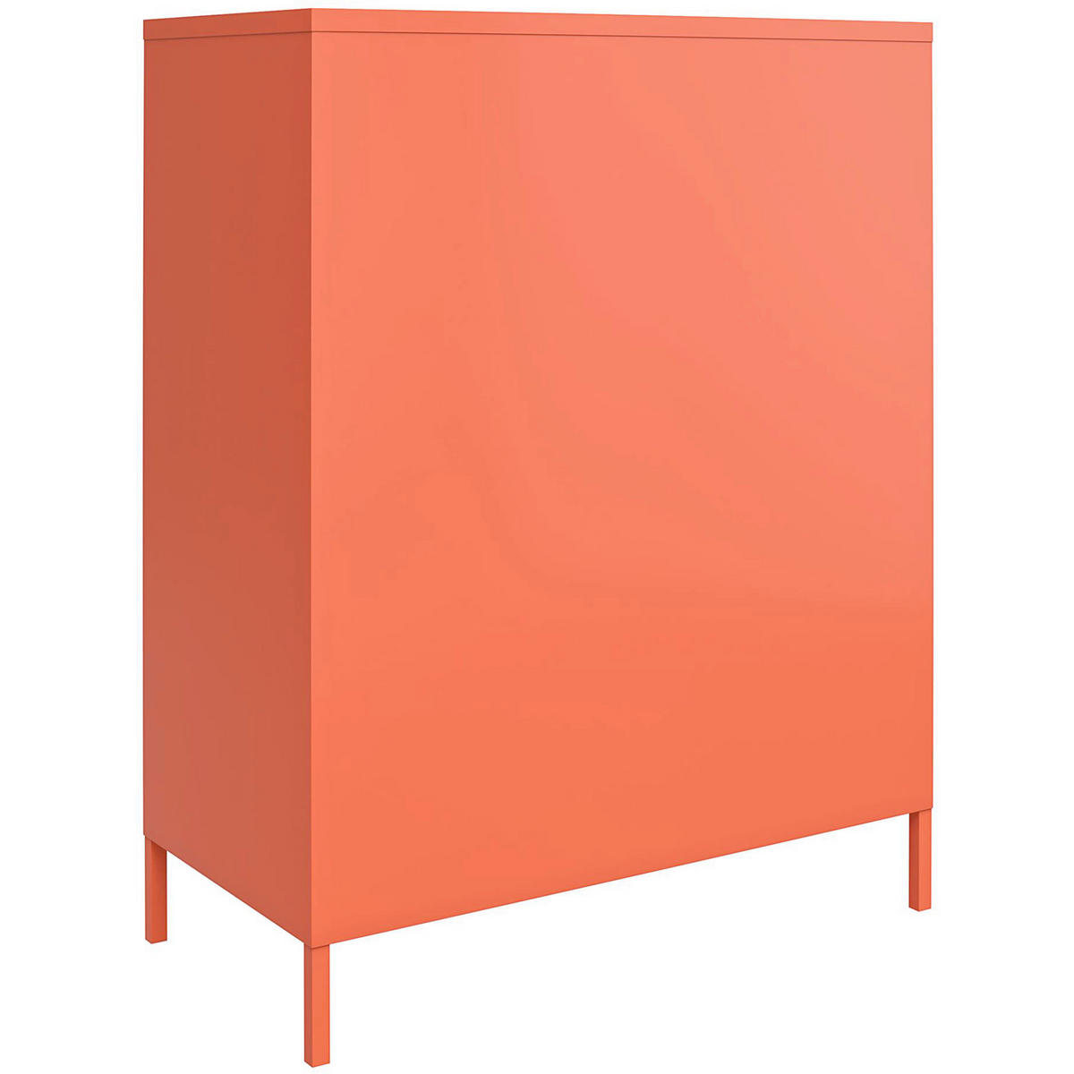 HIGHBOARD Cache  in 80/101/40 cm  - Orange, Design, Metall (80/101/40cm) - MID.YOU