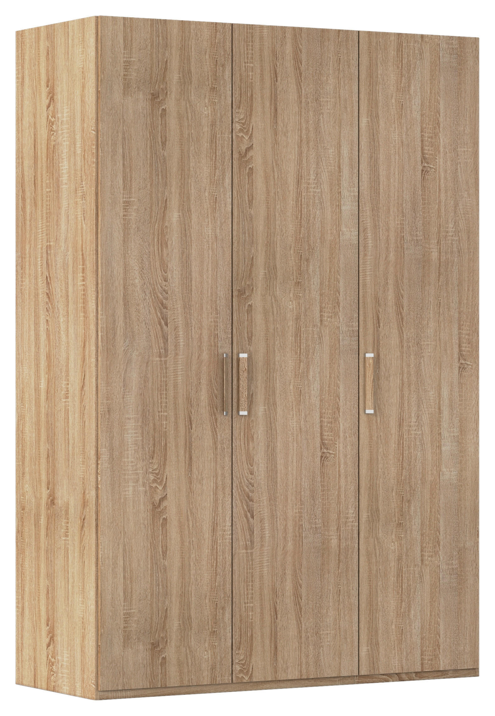 DREHTÜRENSCHRANK 151/223/60 cm 3-türig Sonoma Eiche  - Silberfarben/Sonoma Eiche, Design, Holzwerkstoff/Kunststoff (151/223/60cm) - Novel