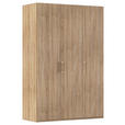 DREHTÜRENSCHRANK 151/223/60 cm 3-türig Sonoma Eiche  - Silberfarben/Sonoma Eiche, Design, Holzwerkstoff/Kunststoff (151/223/60cm) - Novel