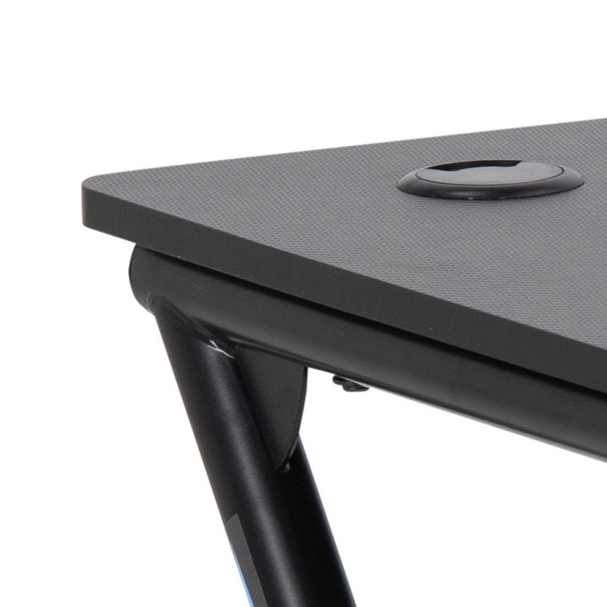 GAMINGTISCH 100/60/74 cm  in Schwarz  - Schwarz, KONVENTIONELL, Holzwerkstoff/Metall (100/60/74cm) - Livetastic