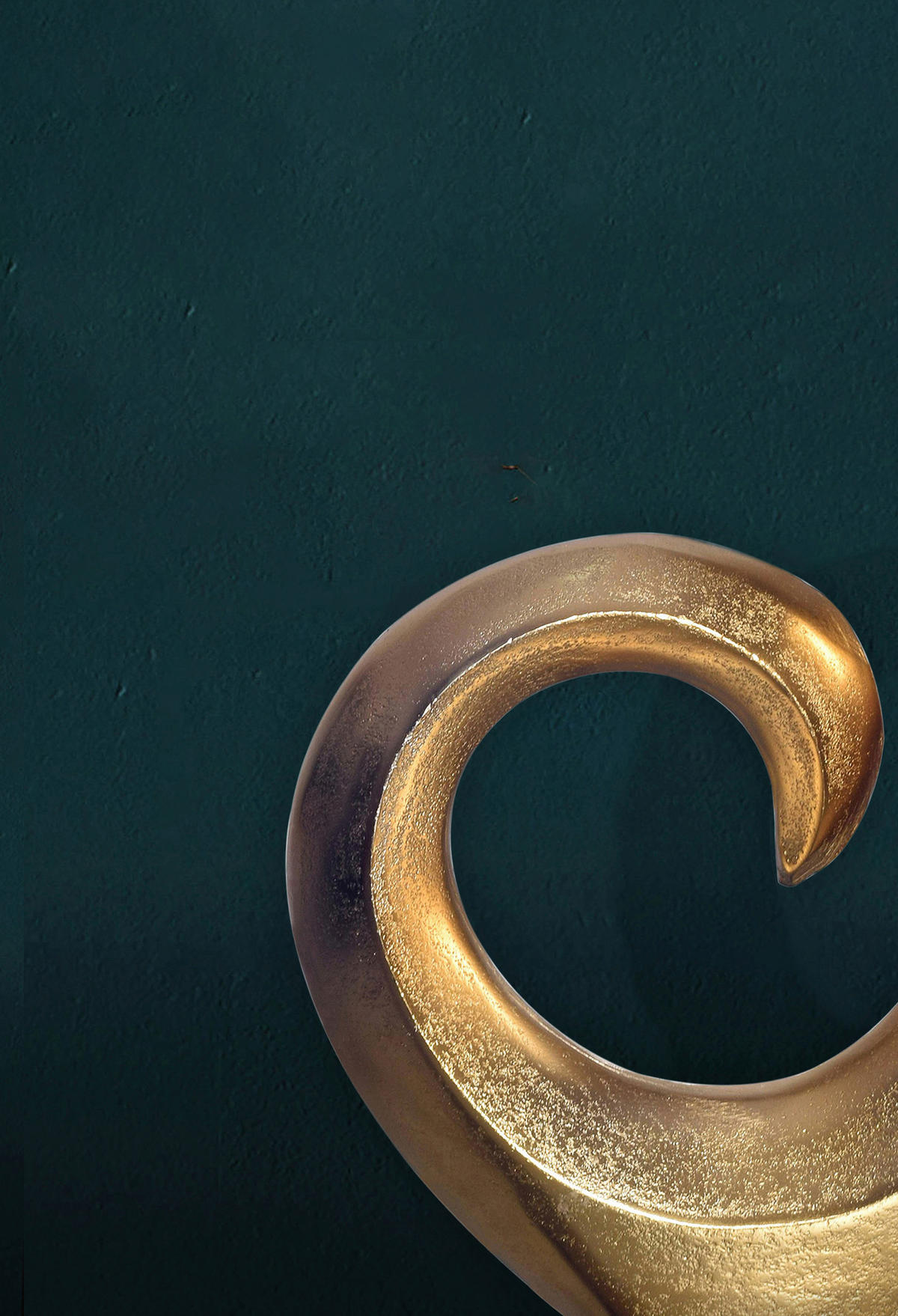 DEKOVASE  - Goldfarben, Design, Metall (26/47/8cm) - Livetastic