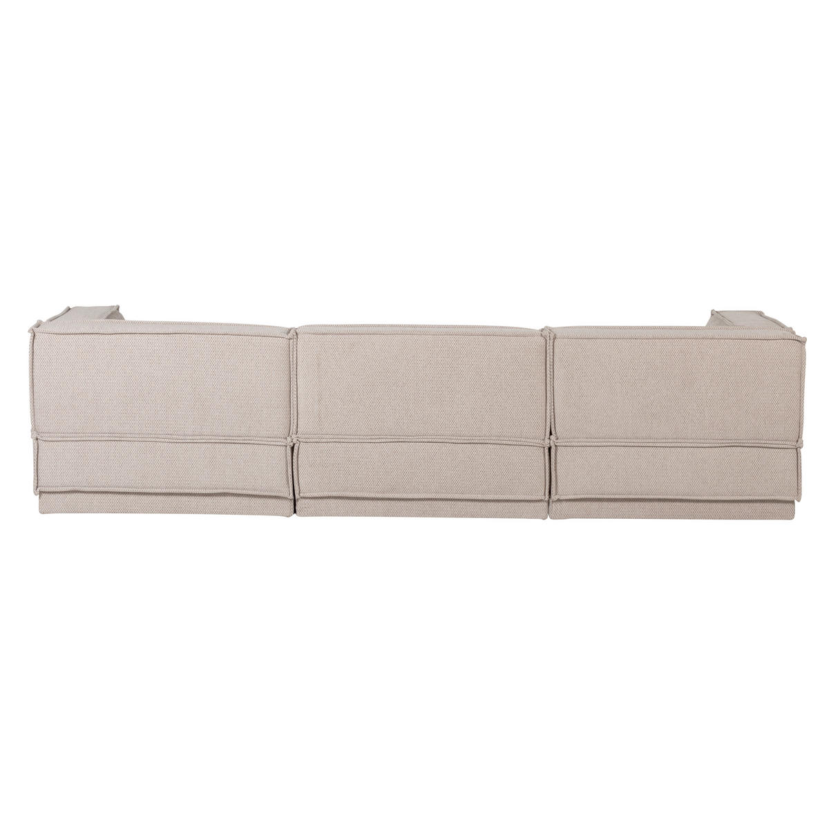 ECKSOFA Manu in Chenille Naturfarben  286/160 cm  - Schwarz/Naturfarben, MODERN, Kunststoff/Textil (286/160cm) - Livetastic